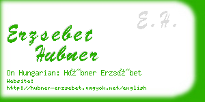 erzsebet hubner business card